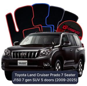 Velúrové autokoberce OMEVO pre Toyota Land Cruiser Prado 7-miestny J150 7 gen SUV 5-dverový (2009–2025)
