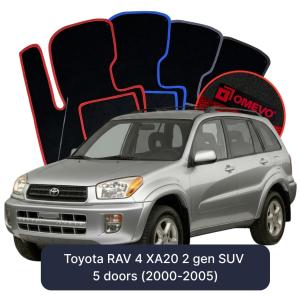Velúrové autokoberce OMEVO pre Toyota RAV 4 XA20 2 gen SUV (2000-2005)