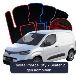 Velúrové autokoberce OMEVO pre Toyota ProAce City 2-miestny 2 gen KombiVan (2019-2025)