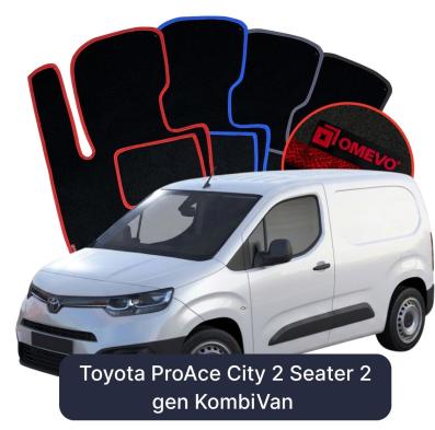 Velúrové autokoberce OMEVO pre Toyota ProAce City 2-miestny 2 gen KombiVan (2019-2025)