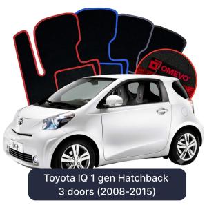 Velúrové autokoberce OMEVO pre Toyota IQ 1 gen Hatchback 3 dvere (2008-2015)