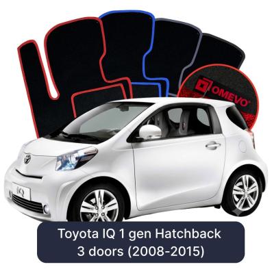 Velúrové autokoberce OMEVO pre Toyota IQ 1 gen Hatchback 3 dvere (2008-2015)