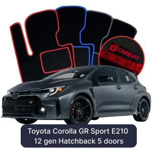 Velúrové autokoberce OMEVO pre Toyota Corolla GR Sport E210 12 gen Hatchback 5-dverový (2018-2025)