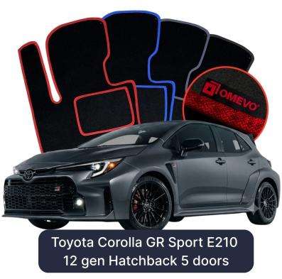 Velúrové autokoberce OMEVO pre Toyota Corolla GR Sport E210 12 gen Hatchback 5-dverový (2018-2025)