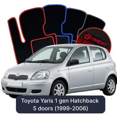 Velúrové autokoberce OMEVO pre Toyota Yaris 1 gen Hatchback 5 dverí (1999-2006)