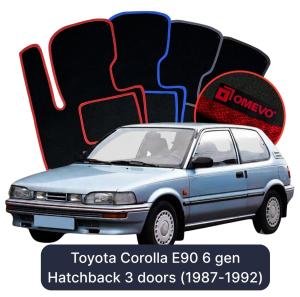 Velúrové autokoberce OMEVO pre Toyota Corolla 6 gen Hatchback 3 dvere (1987-1992)