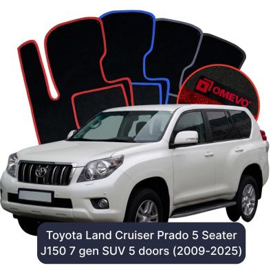 Velúrové autokoberce OMEVO pre Toyota Land Cruiser Prado 5-miestny J150 7 gen SUV (2009-2025)