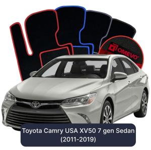 Velúrové autokoberce OMEVO pre Toyota Camry Americká verzia XV50 7 gen Sedan (2011-2019)