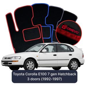 Velúrové autokoberce OMEVO pre Toyota Corolla E100 7 gen Hatchback 3 dvere (1992-1997)