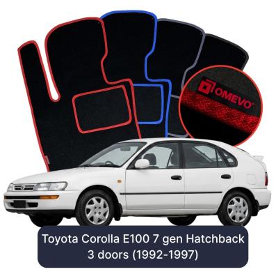 Velúrové autokoberce OMEVO pre Toyota Corolla E100 7 gen Hatchback 3 dvere (1992-1997)