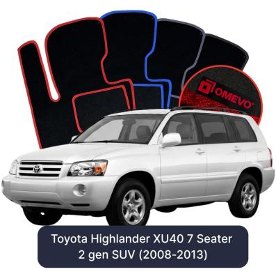 Velúrové autokoberce OMEVO pre Toyota Highlander 7-miestny XU40 2 gen SUV (2008-2013)