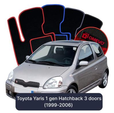 Velúrové autokoberce OMEVO pre Toyota Yaris 1 gen Hatchback 3 dvere (1999-2006)