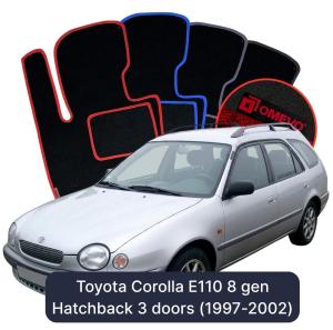 Velúrové autokoberce OMEVO pre Toyota Corolla E110 8 gen Hatchback 3 dvere (1997-2002)