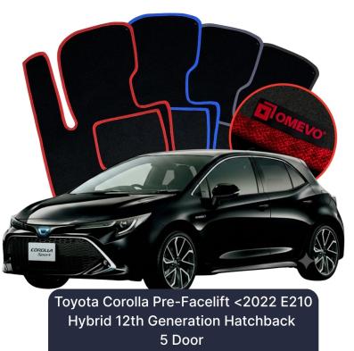 Velúrové autokoberce OMEVO pre Toyota Corolla Pred dvigom (do leta 2022) E210 Hybrid E210 12 gen Hatchback 5 dverí (2018-2024)