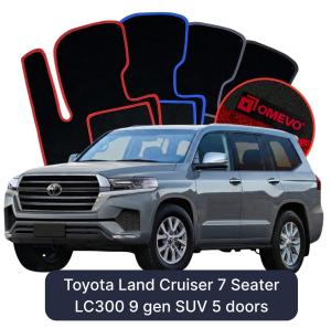 Velúrové autokoberce OMEVO pre Toyota Land Cruiser 7 mest LC300 9 gen SUV 5 dverí (2021-2025)