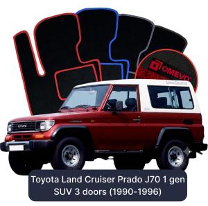Velúrové autokoberce OMEVO pre Toyota Land Cruiser Prado J70 1 gen SUV 3 dvere (1990-1996)
