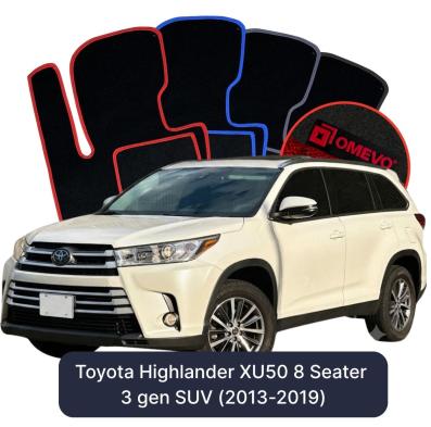 Velúrové autokoberce OMEVO pre Toyota Highlander XU50 8-miestny 3 generácie SUV (2013-2019)