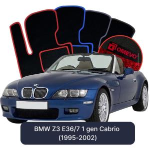 Velúrové autokoberce OMEVO pre BMW Z3 E36/7 1 gen Cabrio (1995-2002)