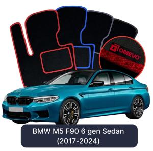 Velúrové autokoberce OMEVO pre BMW M5 F90 6 gen Sedan (2017-2024)