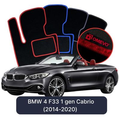 Velúrové autokoberce OMEVO pre BMW 4 F33 1 gen Cabrio (2014-2020)