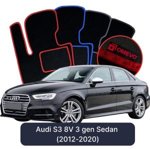 Velúrové autokoberce OMEVO pre Audi S3 8V 3 gen Sedan (2012-2020)