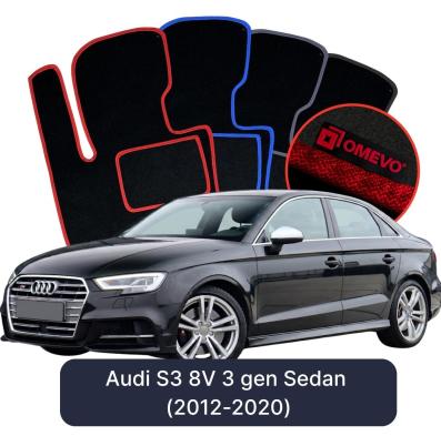 Velúrové autokoberce OMEVO pre Audi S3 8V 3 gen Sedan (2012-2020)