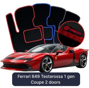 Velúrové autokoberce OMEVO pre Ferrari 849 Testarossa 1 gen Kupe 2 dvere (2025-2026)
