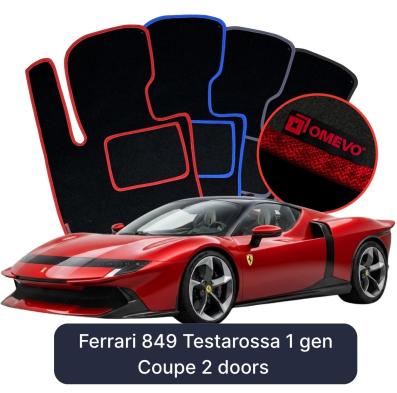 Velúrové autokoberce OMEVO pre Ferrari 849 Testarossa 1 gen Kupe 2 dvere (2025-2026)