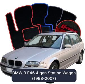 Velúrové autokoberce OMEVO pre BMW 3 E46 4 gen Kombi (1998-2007)