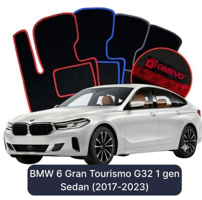 Velúrové autokoberce OMEVO pre BMW 6 Gran Tourismo G32 1 gen Sedan (2017-2023)