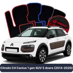 Velúrové autokoberce OMEVO pre Citroën C4 Cactus 1 gen SUV 5 dverí (2014-2020)