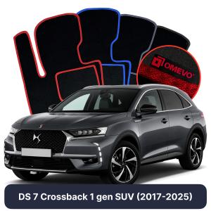 Velúrové autokoberce OMEVO pre DS 7 Crossback 1 gen SUV (2017-2025)