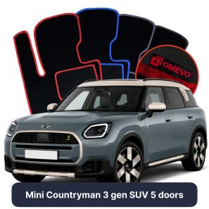 Velúrové autokoberce OMEVO pre Mini Countryman 3 gen SUV 5-dverový (2024-2025)