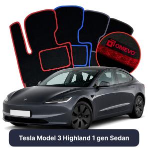 Velúrové autokoberce OMEVO pre Tesla Model 3 Highland 1 gen Sedan (2022-2025)