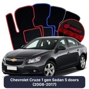 Velúrové autokoberce OMEVO pre Chevrolet Cruze 1 gen Sedan 5 dverí (2008-2017)