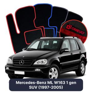 Velúrové autokoberce OMEVO pre Mercedes-Benz ML W163 1 gen SUV (1997-2005)
