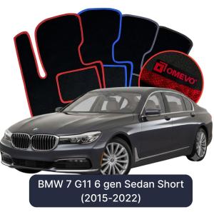 Velúrové autokoberce OMEVO pre BMW 7 G11 6 gen Sedan Krátke (2015-2022)