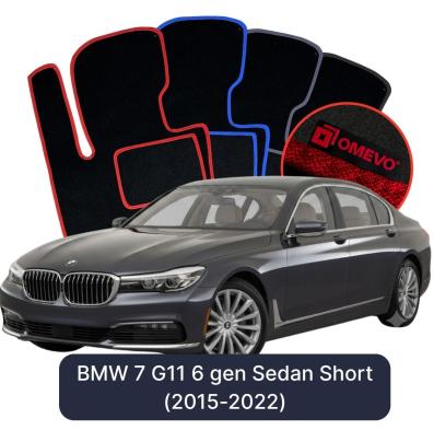 Velúrové autokoberce OMEVO pre BMW 7 G11 6 gen Sedan Krátke (2015-2022)
