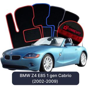 Velúrové autokoberce OMEVO pre BMW Z4 E85 1 gen Cabrio (2002-2009)