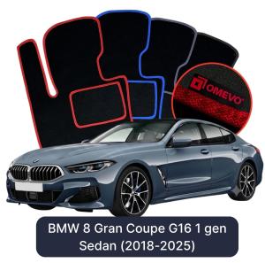 Velúrové autokoberce OMEVO pre BMW 8 Gran Kupé G16 1 gen Sedan (2018-2025)
