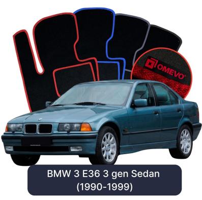 Velúrové autokoberce OMEVO pre BMW 3 E36 3 gen Sedan (1990-1999)