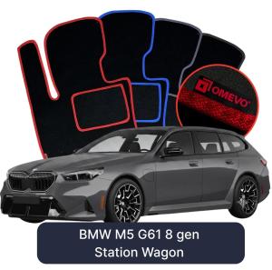 Velúrové autokoberce OMEVO pre BMW M5 G61 8 gen Kombi (2023-2026)