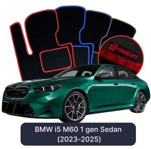 Velúrové autokoberce OMEVO pre BMW i5 M60 1 gen Sedan (2023-2025)