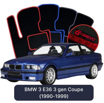 Velúrové autokoberce OMEVO pre BMW 3 E36 3 gen Kupé (1990-1999)