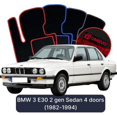 Velúrové autokoberce OMEVO pre BMW 3 E30 2 gen Sedan 4 dvere (1982-1994)