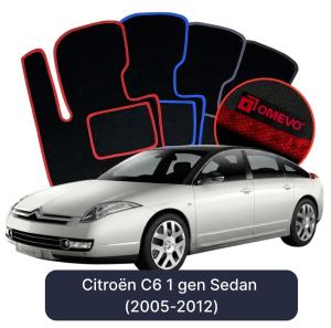Velúrové autokoberce OMEVO pre Citroën C6 1 gen Sedan (2005-2012)
