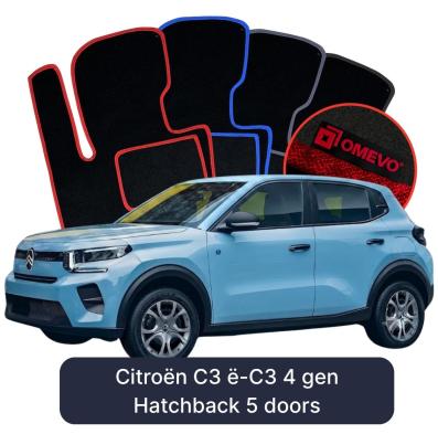 Velúrové autokoberce OMEVO pre Citroën C3 ë-C3 4 gen Hatchback 5 dverí (2024-2025)
