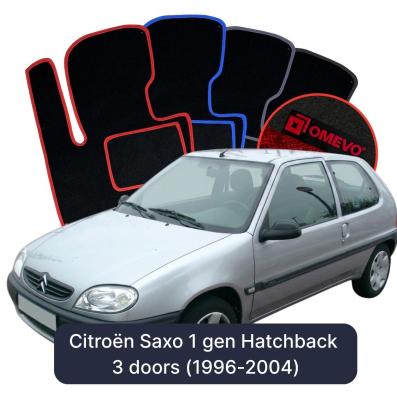 Velúrové autokoberce OMEVO pre Citroën Saxo 1 gen Hatchback 3 dvere (1996-2004)