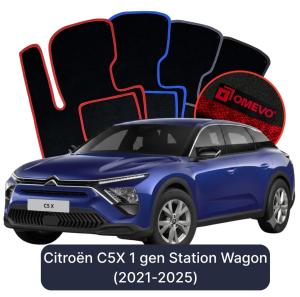 Velúrové autokoberce OMEVO pre Citroën C5X 1 gen Kombi (2021-2025)