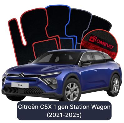 Velúrové autokoberce OMEVO pre Citroën C5X 1 gen Kombi (2021-2025)